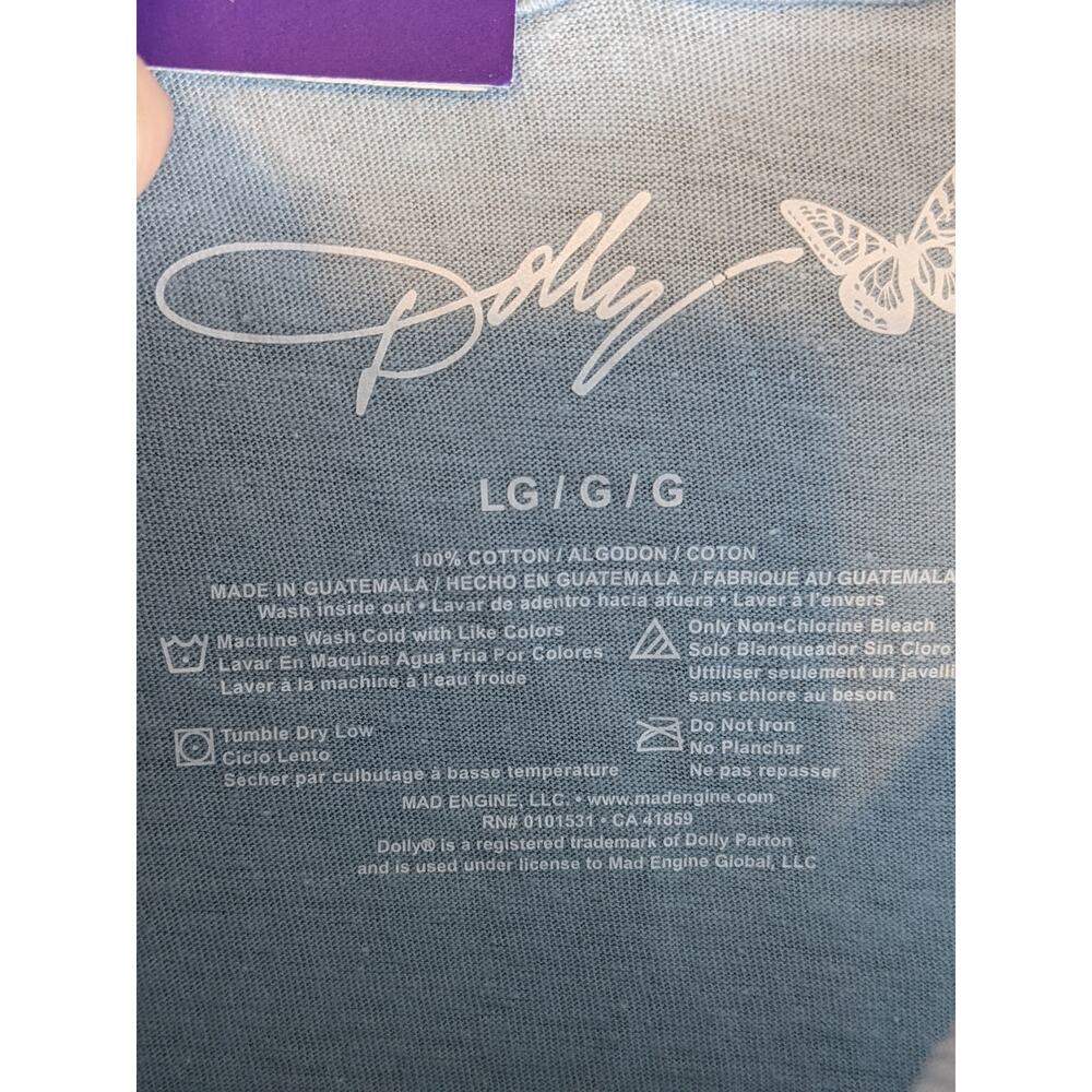 Dolly Parton Graphic TShirt Womens Large Short Sleeve Crew Casual Top Band Tee - Picture 4 of 8